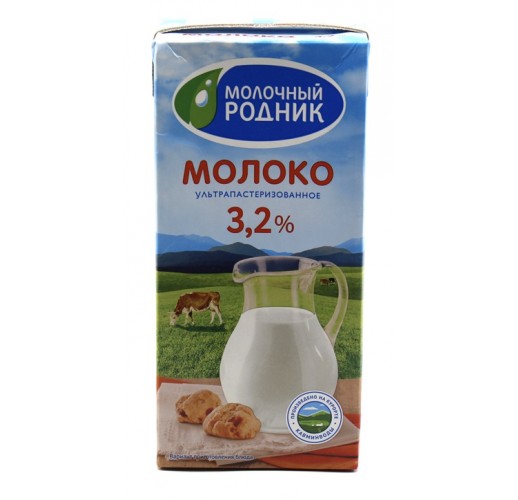 Молоко Молочный Родник 3,2% Ультрапастеризованное 970мл