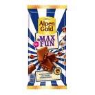 Шоколад молочный Alpen Gold MAX FUN с мармеладом со вкусом колы, попкорн и взрывной карамелью, 150 г
