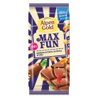 Шоколад Alpen Gold Max Fun взрывная карамель, мармелад, печенье 160г