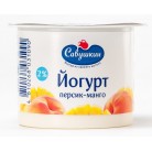 Йогурт Савушкин Персик Манго 2% 120г