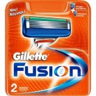 Кассеты сменные для бритвенного станка Gillette Fusion, 2шт