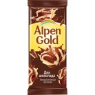 Шоколад Alpen Gold  из темного и белого шоколада, 90 г